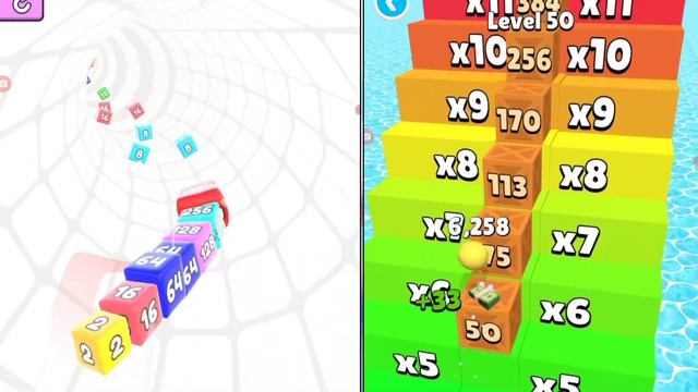 ?Jelly Tube Run 2048 Vs Push Harder - 2048 Gameplay Walkthrough Mobile Part #5