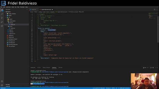 #vscode #react Como crear y configurar un snippet personalizado en vscode смотреть онлайн