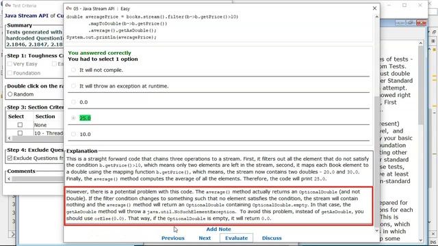 FIltering a list of books by price and calculating the average price. (enthuware.ocpjp.v8.2.1809) смотреть онлайн