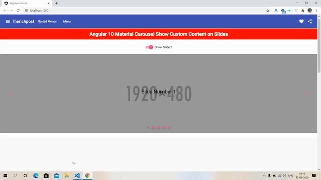 Angular 10 Material Carousel Show Custom Content on Slides смотреть онлайн