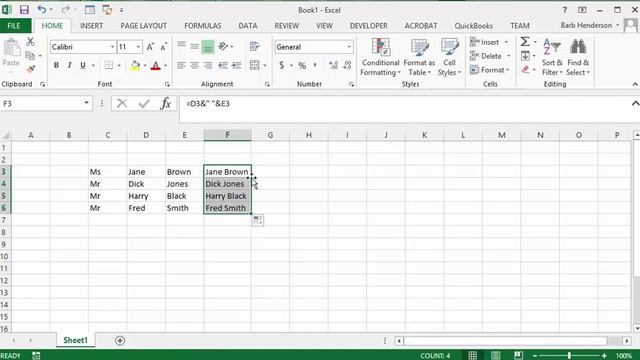Combine First and Last Name Fields in Excel смотреть онлайн