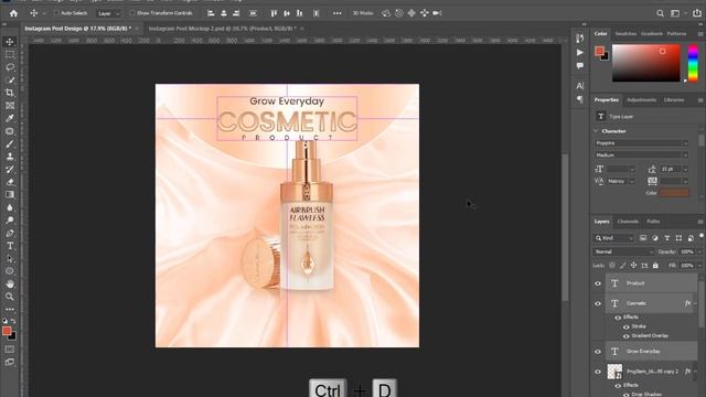Social Media Product Post Graphic Design - Adobe Photoshop Tutorial смотреть онлайн