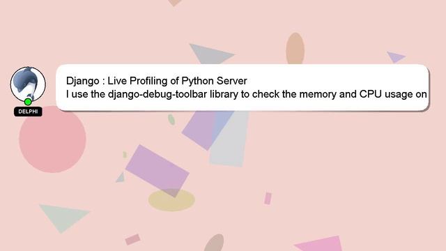 Django : Live Profiling of Python Server смотреть онлайн
