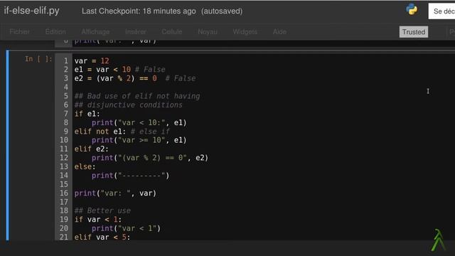 Python: If else elif смотреть онлайн