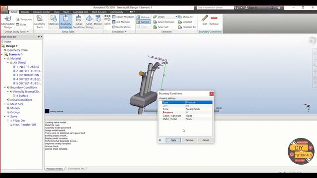 How to simulate flow analysis in Autodesk CFD Manifold velocity and pressure analysis tutorial смотреть онлайн