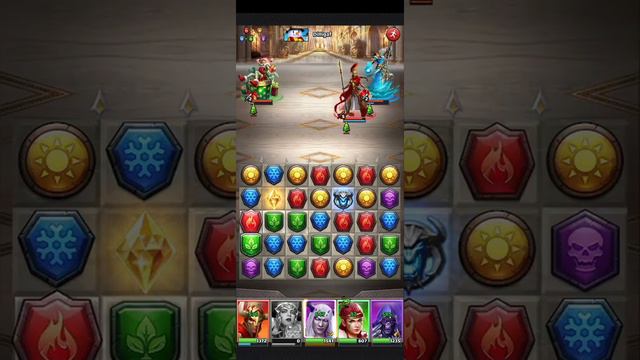 Mythwars Pazzles: Как сносить 5* героев во главе с Габриэль (Сила: 5015),  героями 4* (4126)