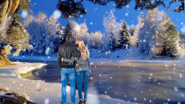 Падает снег... Красивые зимние пейзажи смотреть онлайн