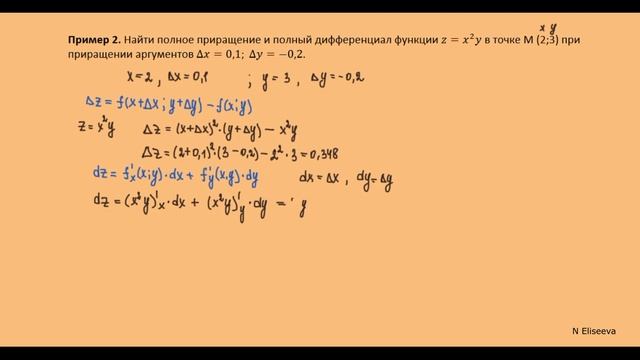 11. Полный дифференциал примеры решения (часть 1) смотреть онлайн