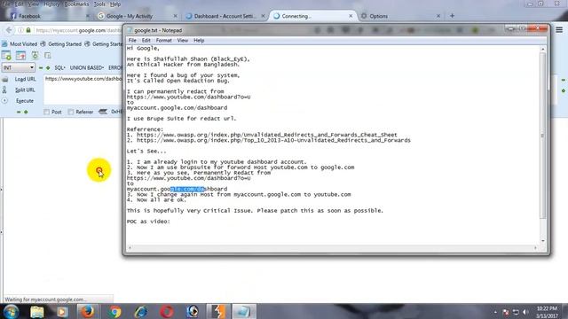 google dashboard HTTP Header Injection Permanently Open Redact Vuln. смотреть онлайн