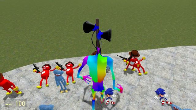 RAINBOW COLORS LIGHTHOUSE MONSTER, TRAFFICLIGHT HEAD, MEGAHORN, THOMAS TRAIN, CARTOON CAT in Gmod! смотреть онлайн