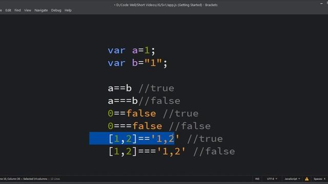 Javasript Operators: Difference between =, == and === operators in Javascript Interview question смотреть онлайн