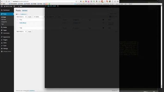 Wordpress Tutorial - WP-CLI (Wordpress Command Line) Part 2 смотреть онлайн