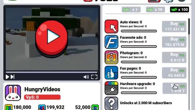 Tube Clicker Hacked game - Subscribers on Youtube смотреть онлайн