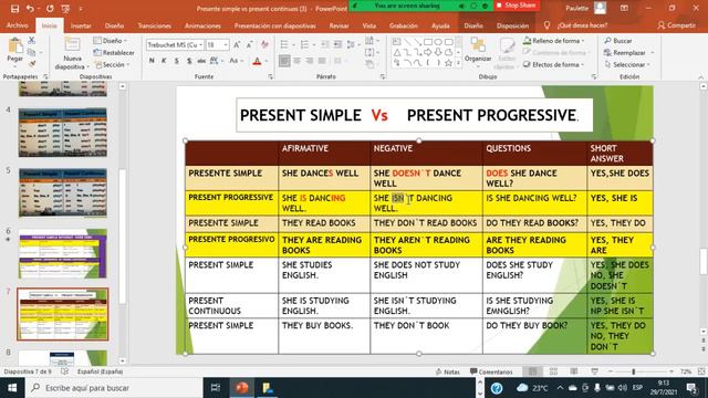 PRESENT SIMPLE Vs PRESENT PROGRESSIVE смотреть онлайн