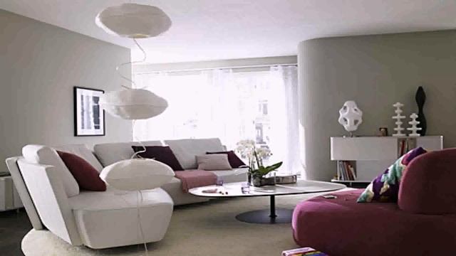 Living Room Design With Purple Sofa (see description) смотреть онлайн