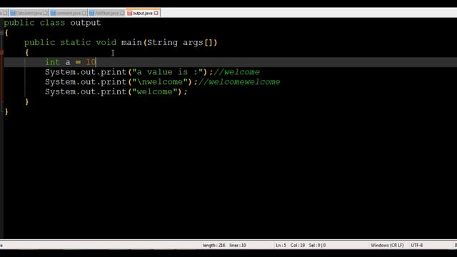 #21 | JAVA Beginners Tutorial in Tamil | Printing Output | print() | println() | printf() in Java смотреть онлайн