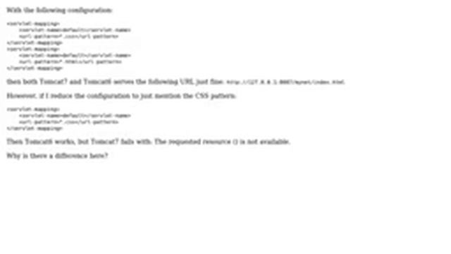 Webmasters: Why the difference between Tomcat and Tomcat7 regarding servlet mapping and defaults? смотреть онлайн