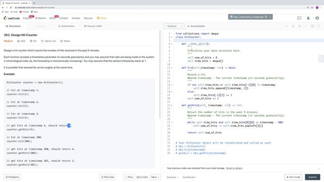 Design Hit Counter Python Leetcode 362 Strongest Explanation смотреть онлайн