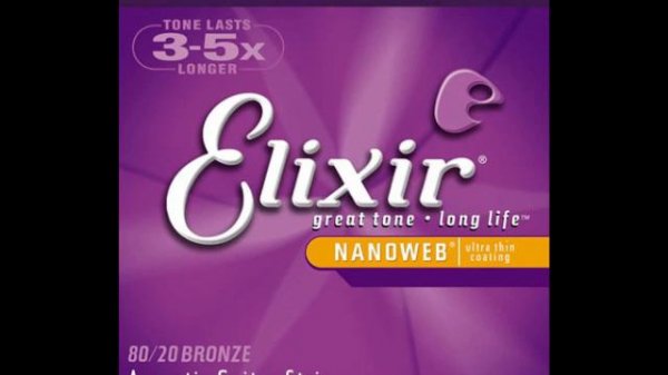 Elixir Acoustic 80/20 Bronze with NANOWEB Coating
