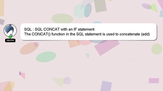 SQL : SQL CONCAT with an IF statement смотреть онлайн