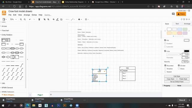 ER Diagram Part 3 Crow's foot Using Draw IO смотреть онлайн