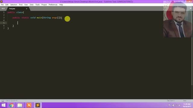 5) learning java with concept hindi - Urdu/Hindi - Write first java program in sublime text editor смотреть онлайн