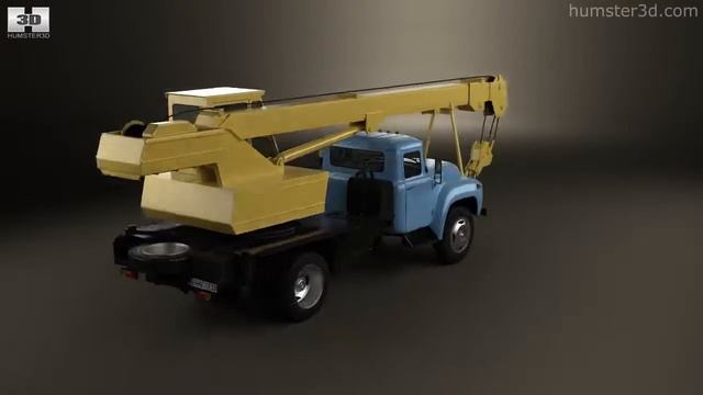 ZIL 130 Crane Truck 1964 by 3D model store Humster3D.com смотреть онлайн