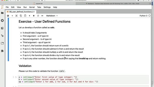 Programming Essentials Python - User Defined Functions - Exercise - User Defined Functions смотреть онлайн