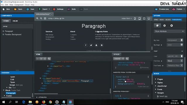 Bootstrap Studio Study part 1 Quick Draw!!! смотреть онлайн