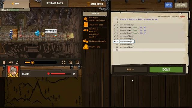 CODE COMBAT PYTHON Kithgard Gates LEVEL COMPLETED Arguments Basic Syntax Strings смотреть онлайн