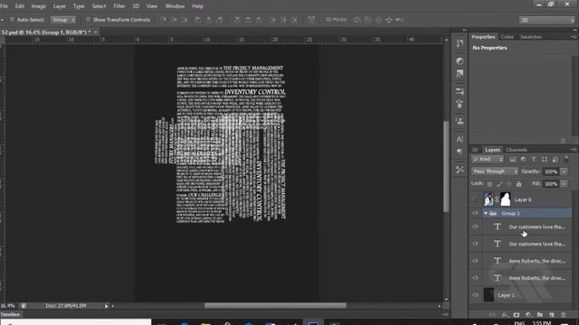 Text Portrait Design In Photoshop CS6 | CC | 03 смотреть онлайн