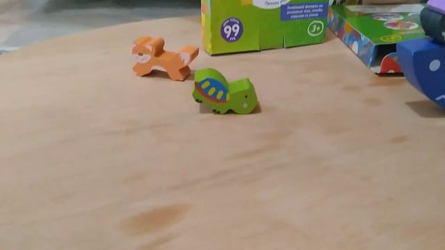 деревянные зверята, игра в балансирующие игрушки wooden animals playing balancing toys смотреть онлайн