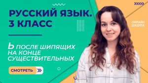 Ь после шипящих на конце существительных. Видеоурок 28. Русский язык 3 класс