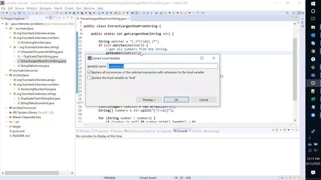 Extract Largest Integer From String | Java Interview | With Unit Tests смотреть онлайн