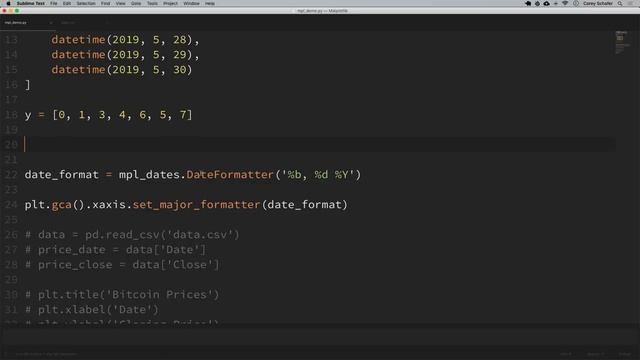 Matplotlib Tutorial (Part 8): Plotting Time Series Data смотреть онлайн
