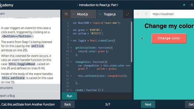 CodeCademy Tutorial: Introduction To ReactJS: Part 7 смотреть онлайн