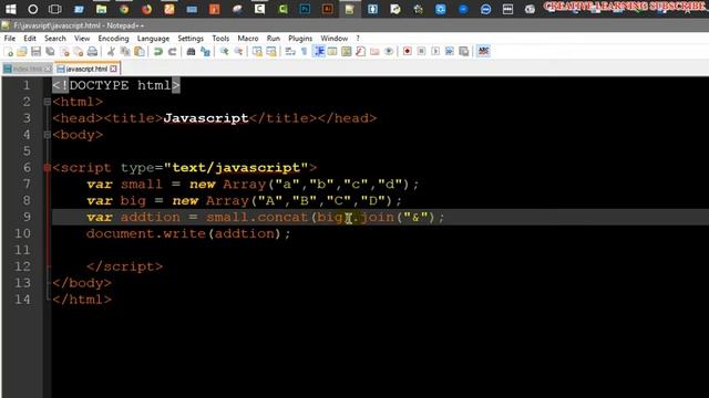 javascript tuotorials begginers Array join,pop method part26 смотреть онлайн