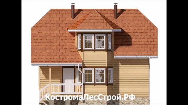 Проект дома из бруса Балчуг S=97м2 смотреть онлайн