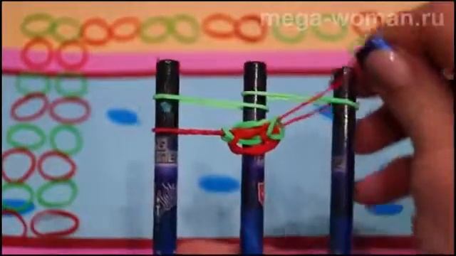 Как плести браслет из резинок. Двойной рыбий хвост смотреть онлайн