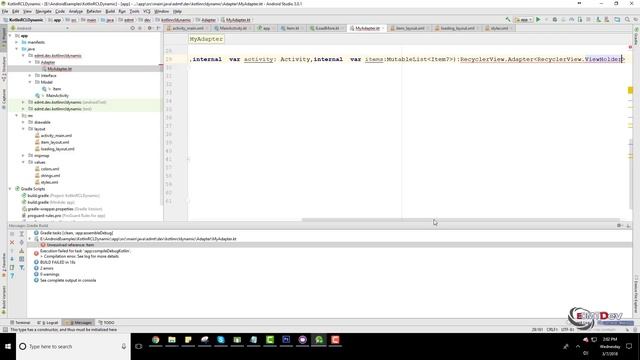 Kotlin Android Tutorial - Recycler View Dynamic Load Data смотреть онлайн
