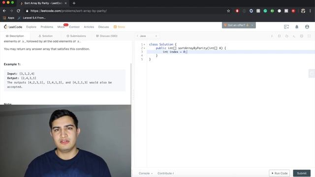 Sort Array by Parity смотреть онлайн