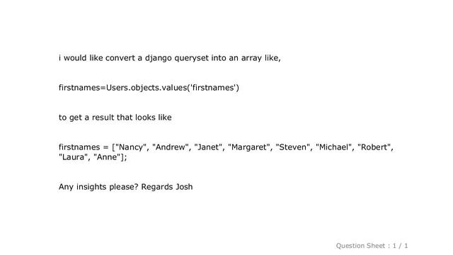 Django : convert a django queryset into an array смотреть онлайн