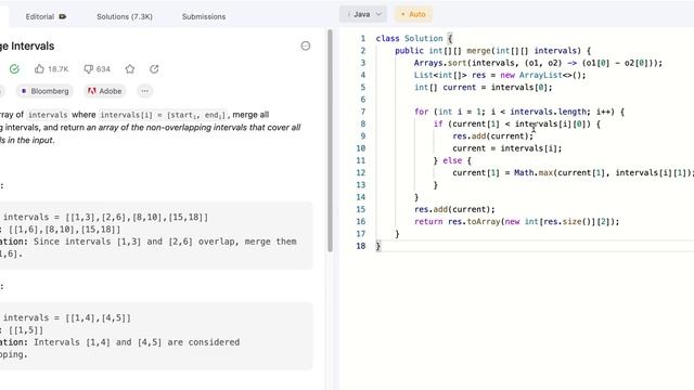 LeetCode 56. Merge Intervals 中文解题思路 Java #sort смотреть онлайн