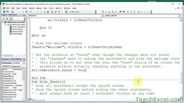 Force a User to Enable Macros in Excel - Advanced Version смотреть онлайн