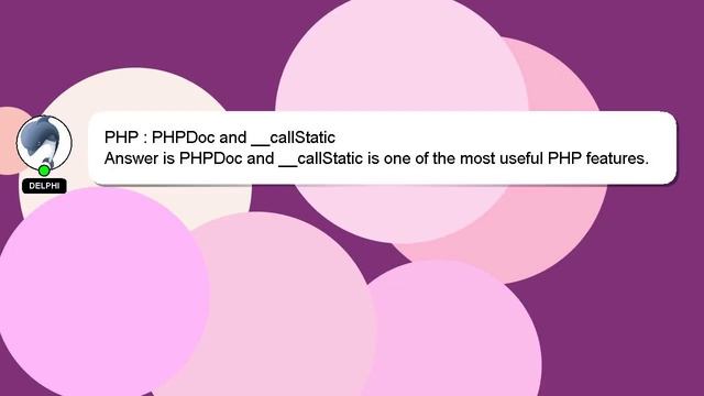 PHP : PHPDoc and __callStatic смотреть онлайн