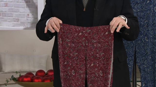 Dennis Basso Printed Stretch Woven Full Length Pants on QVC смотреть онлайн