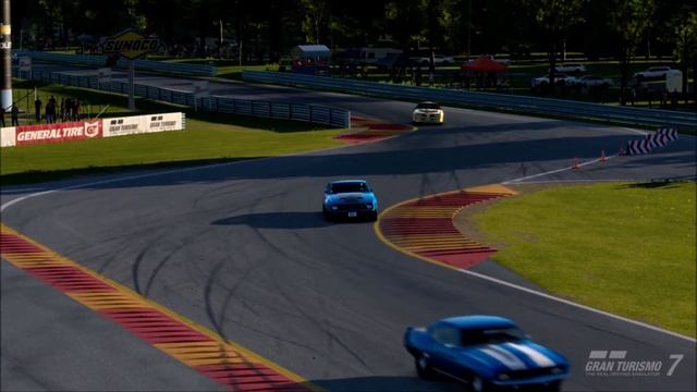 1971 Ford Mustang Mach 1 race replay at Watkins Glen International, Gran Turismo 7 смотреть онлайн