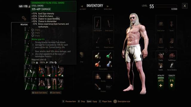 The Witcher 3 [GOTY] - All Witcher Gear SHOWCASE (Grandmaster) смотреть онлайн