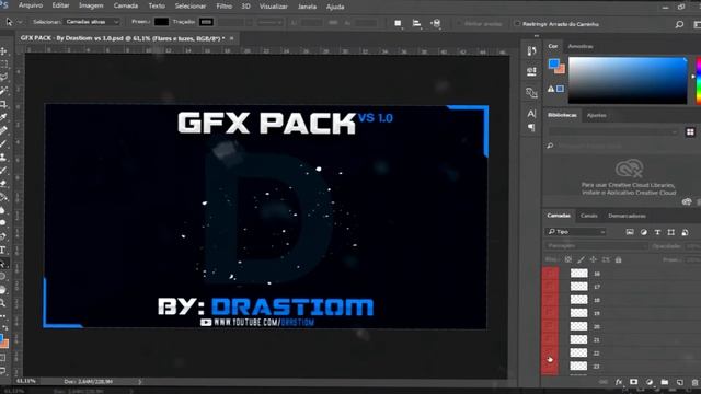 PACK GFX Grátis Vs 1.0 - Photoshop 2017 ( CS6 - CC ) смотреть онлайн