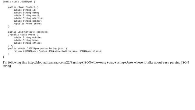 Salesforce: Parsing JSON using Apex смотреть онлайн